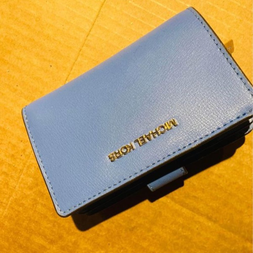 Blue Michael kors wallet